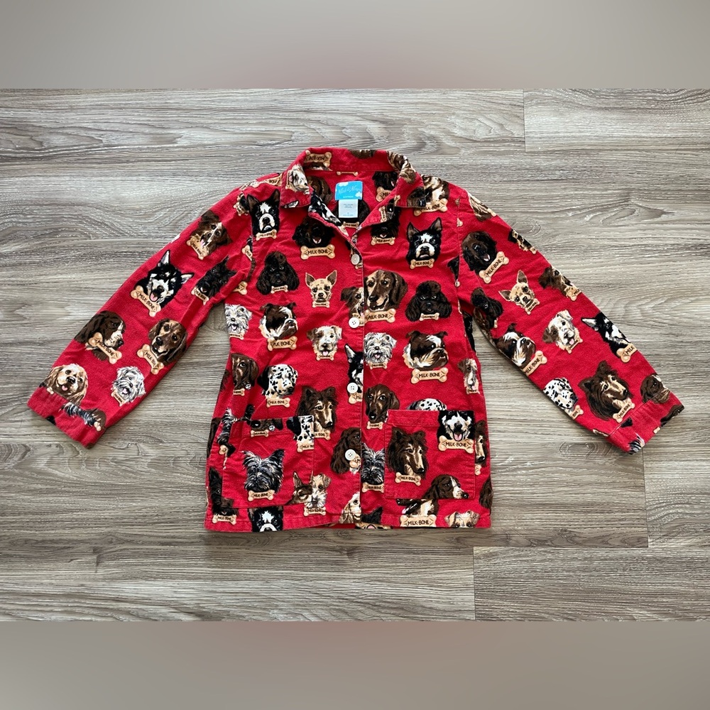 Women’s Vintage Nick & Nora Milkbone Flannel Pajamas